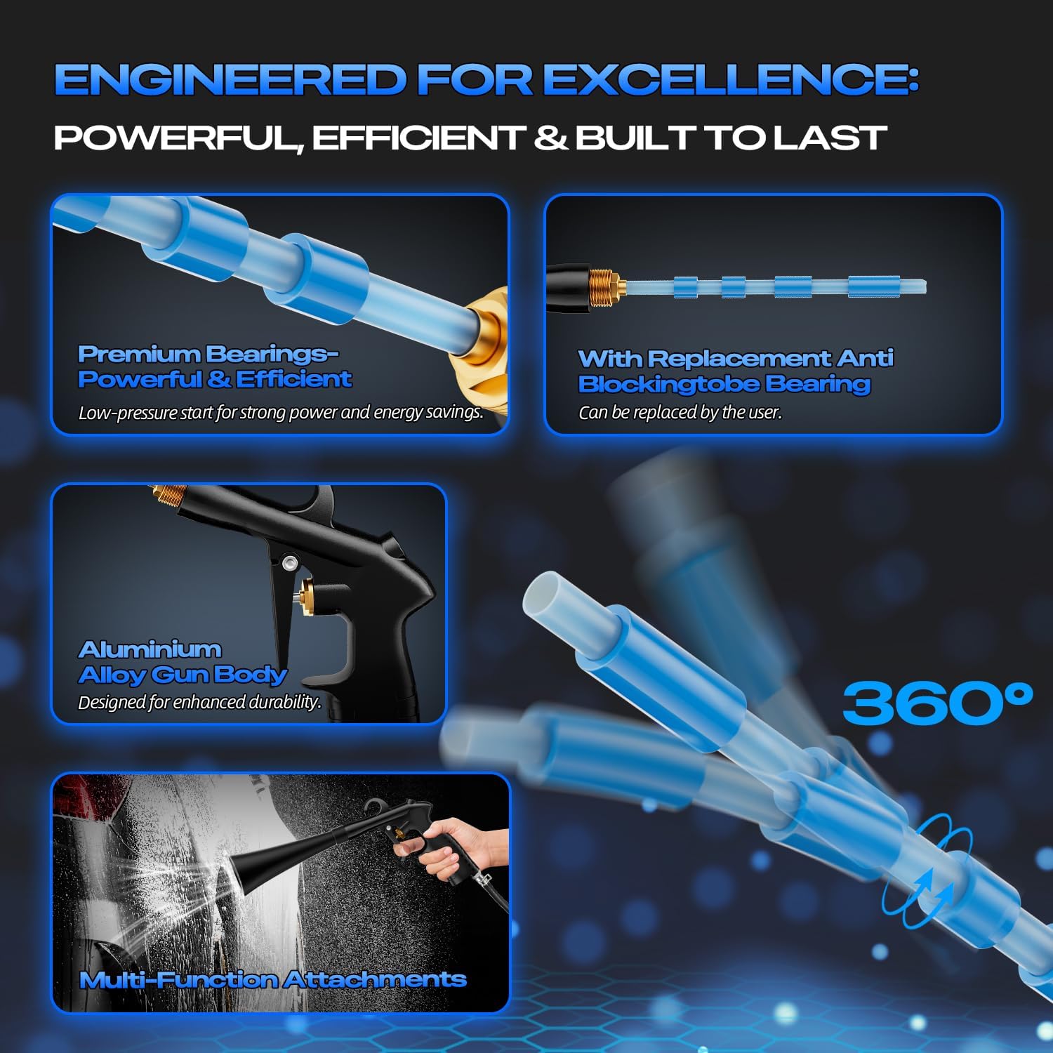 Thumbnail 6 de BRNMLD Car Cleaning Gun Detailing Interior Dryer Air Blow Gun