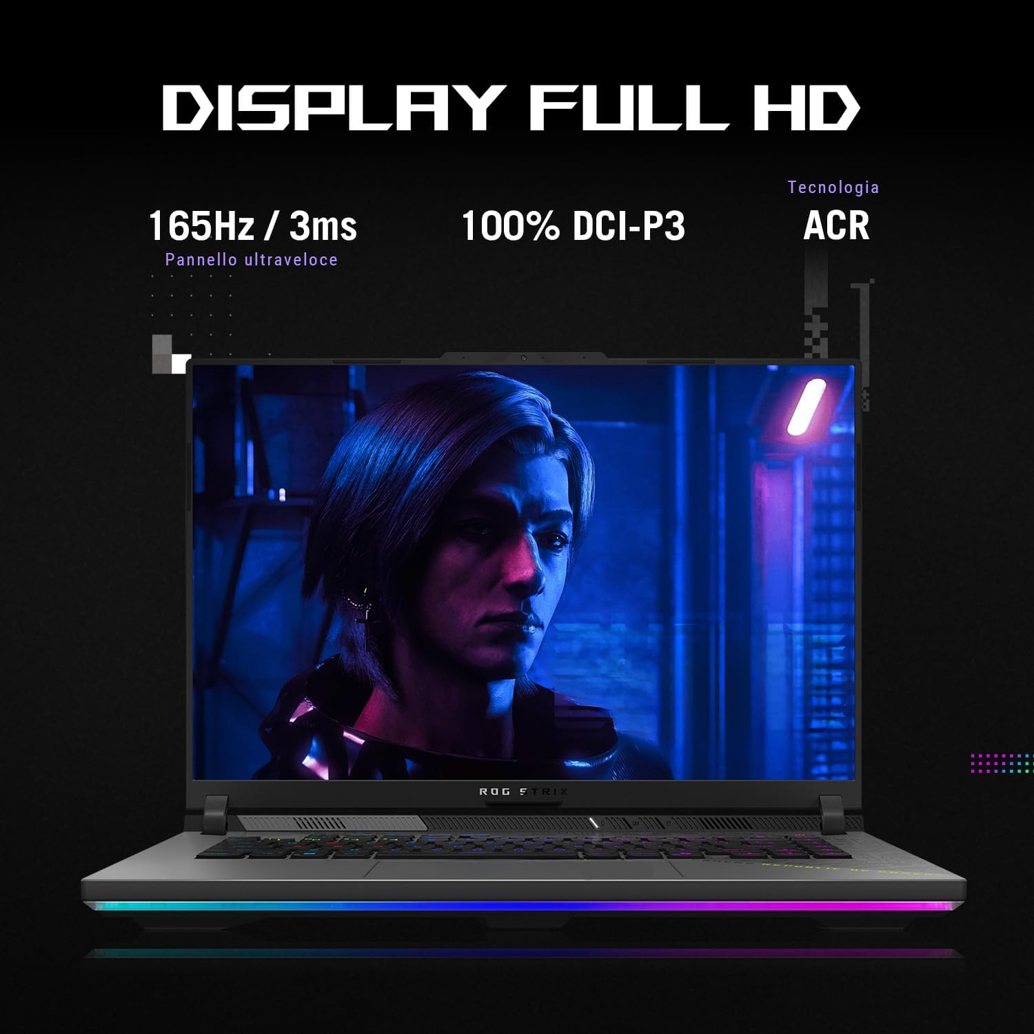 Detalle de ASUS ROG Strix G16 (2025): potenza da gioco con RTX 5070 Ti, Ryzen 9 8940HX e display 16" 165 Hz