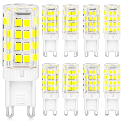 Detalle de YIIFELL Bombilla LED G9 5W 6000K Blanco Frío (500 lm) – Pack de 8