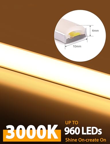 Thumbnail 3 de Lamomo 3M COB LED Strip Light, Warm White Dimmable Neon Rope with Remote