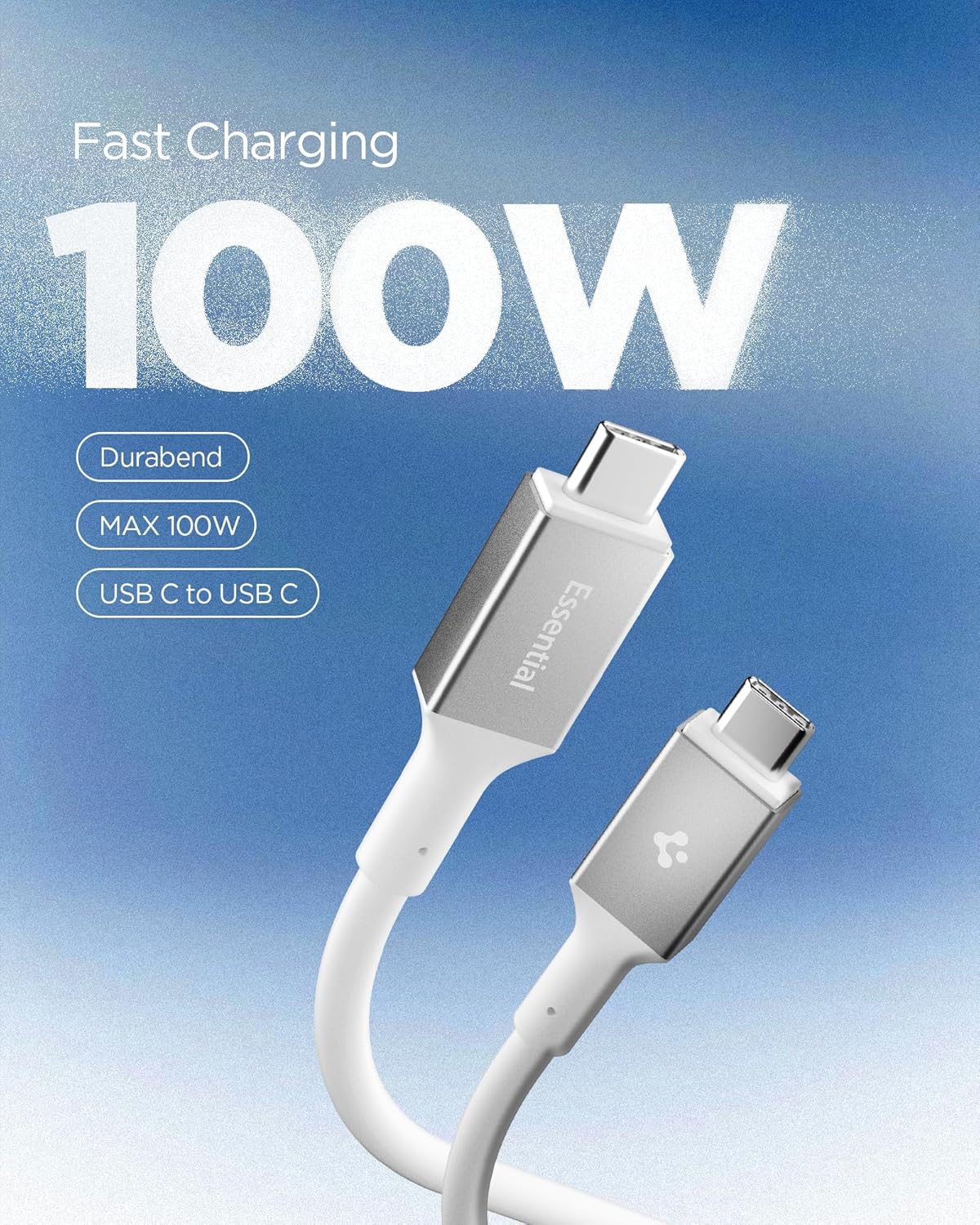 Thumbnail 1 de Spigen Essential cavo USB-C a USB-C con ricarica rapida PD 100W (2 m, E-Marker) bianco