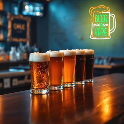Thumbnail 6 de LMSIGNLY Beer Is Here Neon Schild – LED-Neon Wanddekoration für Bar, Zuhause und Partys