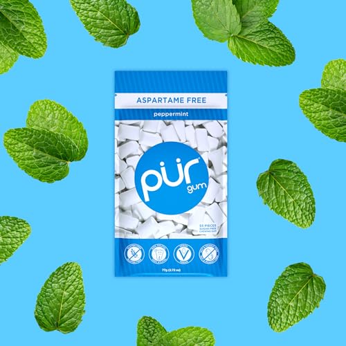 Detalle 2 de PUR Gum Chicle peppermint 55 piezas 🍬