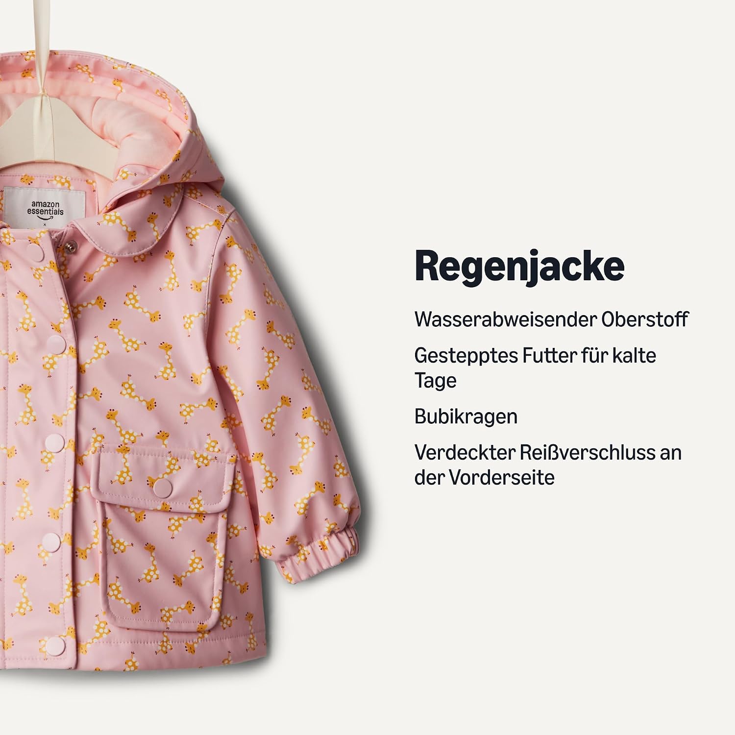Detalle de Amazon Essentials Baby Mädchen Regenjacke 37,5 cm