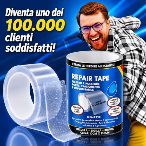 Thumbnail 8 de ATG Ripara piscina sott’acqua – nastro sigillante trasparente 10×150 cm, sigilla perdite senza svuotare