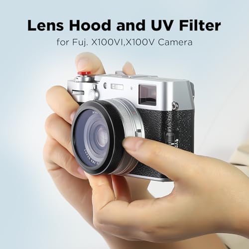 Detalle de Haoge Kamera Objektivschutz HD Filter für Fujifilm X100V / X100VI – wasserdichter UV/MC-Filter mit integriertem Adapterring
