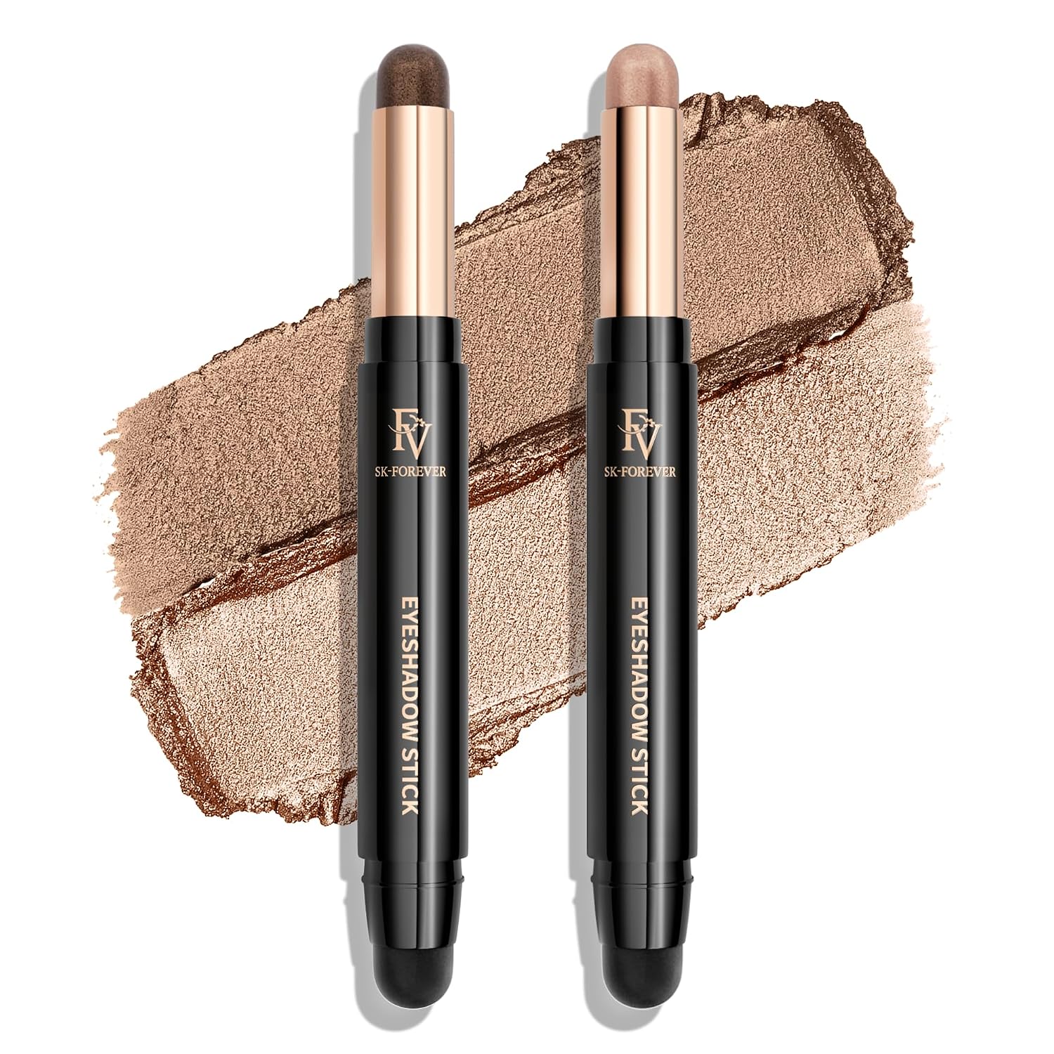 Detalle de FV 2 PCS Lidschatten Stift – Hochpigmentierte Creme mit Vanille-Matt & Champagner-Schimmer