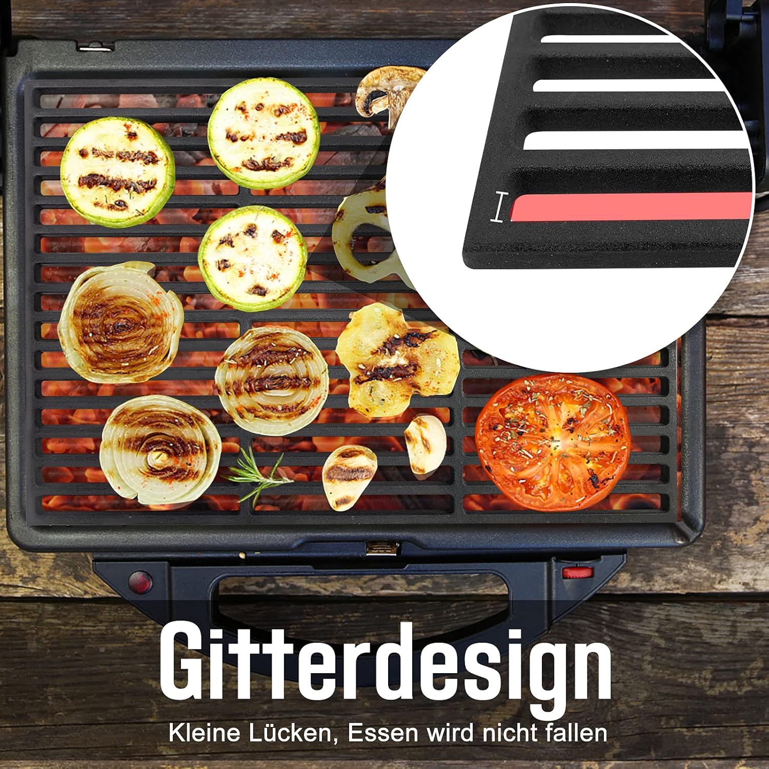 Thumbnail 4 de UISEBRT Grill Parrilla Hierro Fundido 60x40 cm