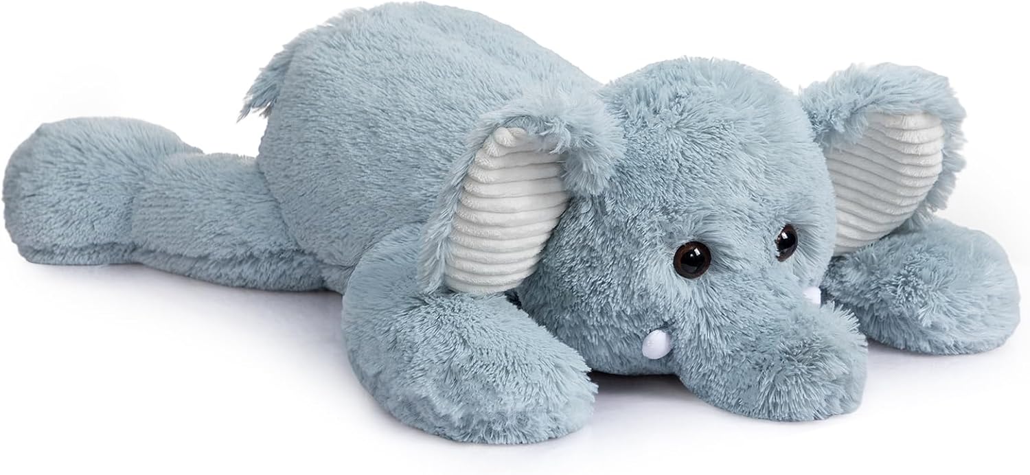 Detalle de BEJOY Doudous Éléphant XXL 90 cm – peluche douce et polyvalente pour bébé