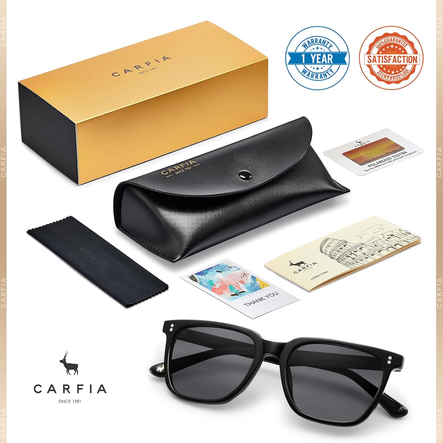 Thumbnail 5 de CARFIA Polarisierte Herren Sonnenbrille 53 mm