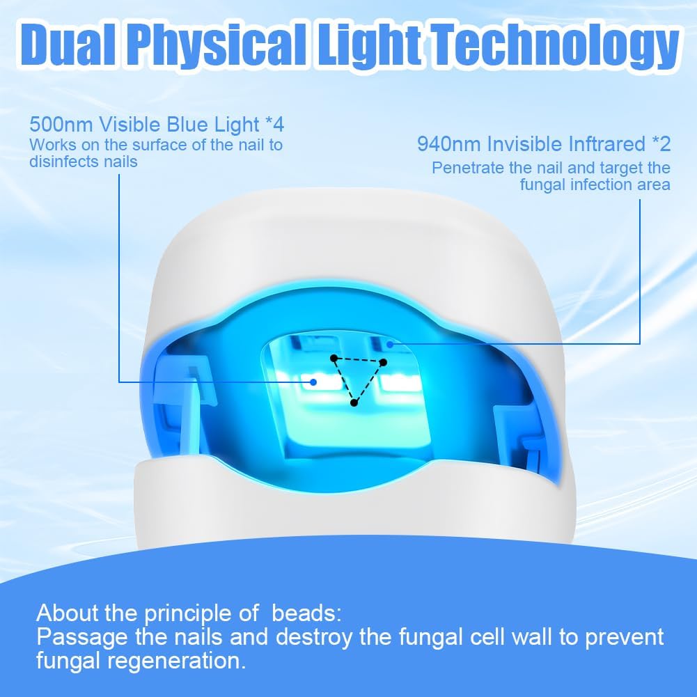 Detalle de AOOWU Appareil Traitement Laser Mycose Ongles – Thérapie portable, sans douleur