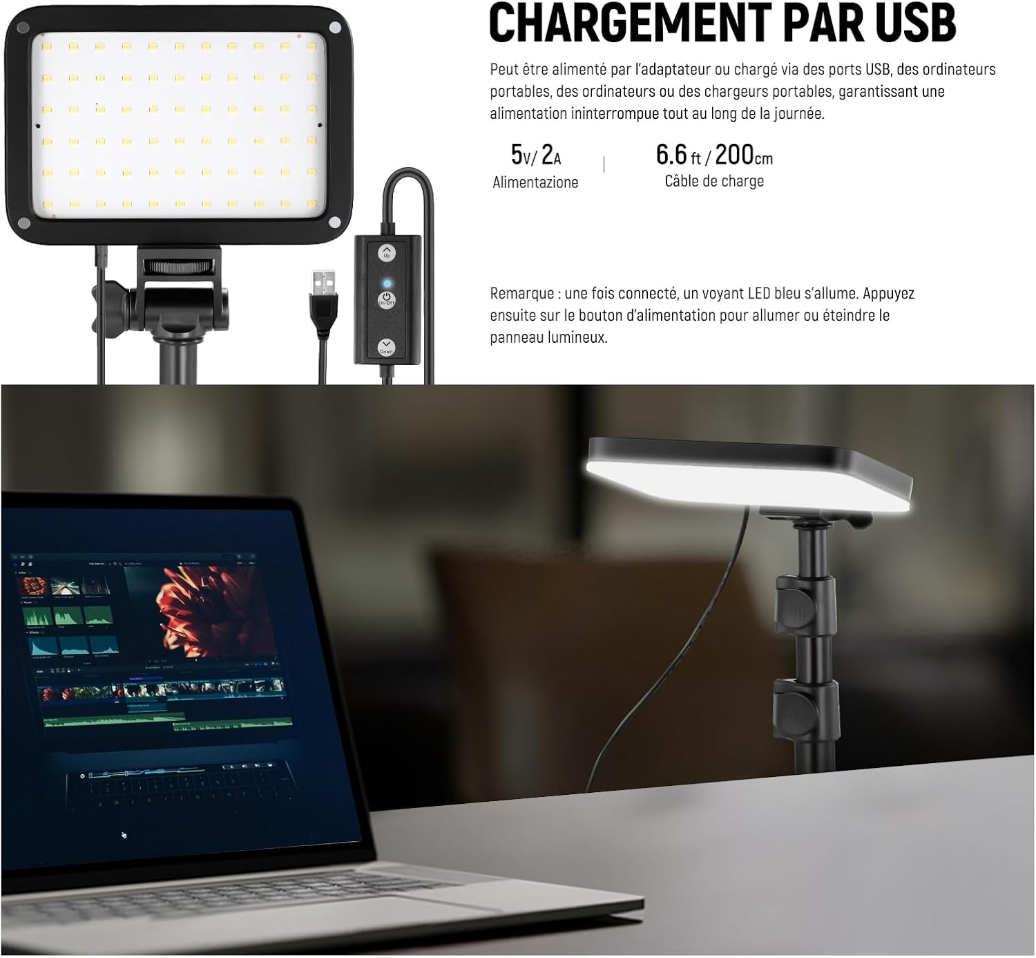 Thumbnail 3 de NEEWER Basics Kit d’éclairage de studio LED bicolore (panneau 3200K–5600K) – packs de 2 avec trépieds et filtres