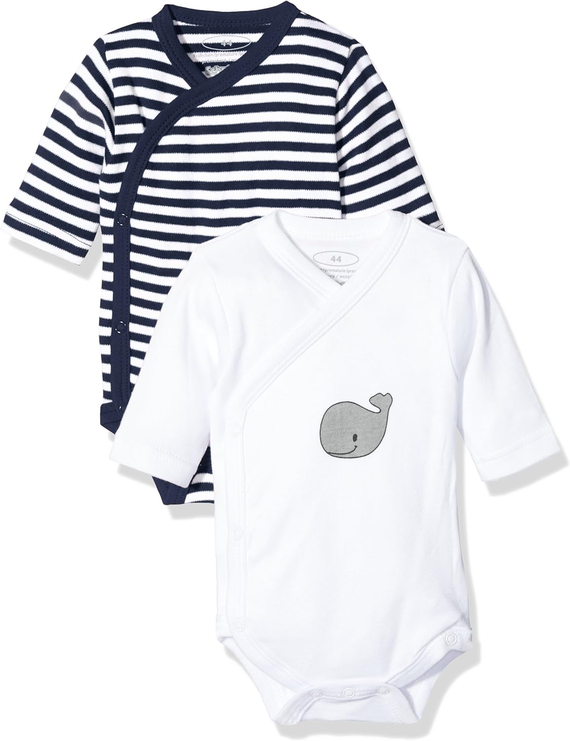 Detalle de Playshoes Wickelbody Ringel Capo d'Abbigliamento - confezione da 2 body avvolgenti per neonati prematuri