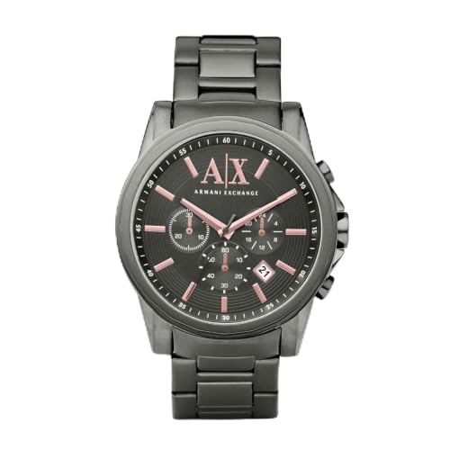 Detalle de Armani Exchange Watch For Men: Chronograph Movement, 45mm Case with Stainless Steel, Leather or Silicone Strap