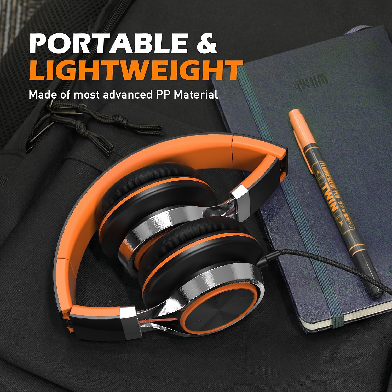 Thumbnail 4 de AILIHEN Kids Headphones with Mic: Foldable On-Ear 3.5mm Headset for Kids
