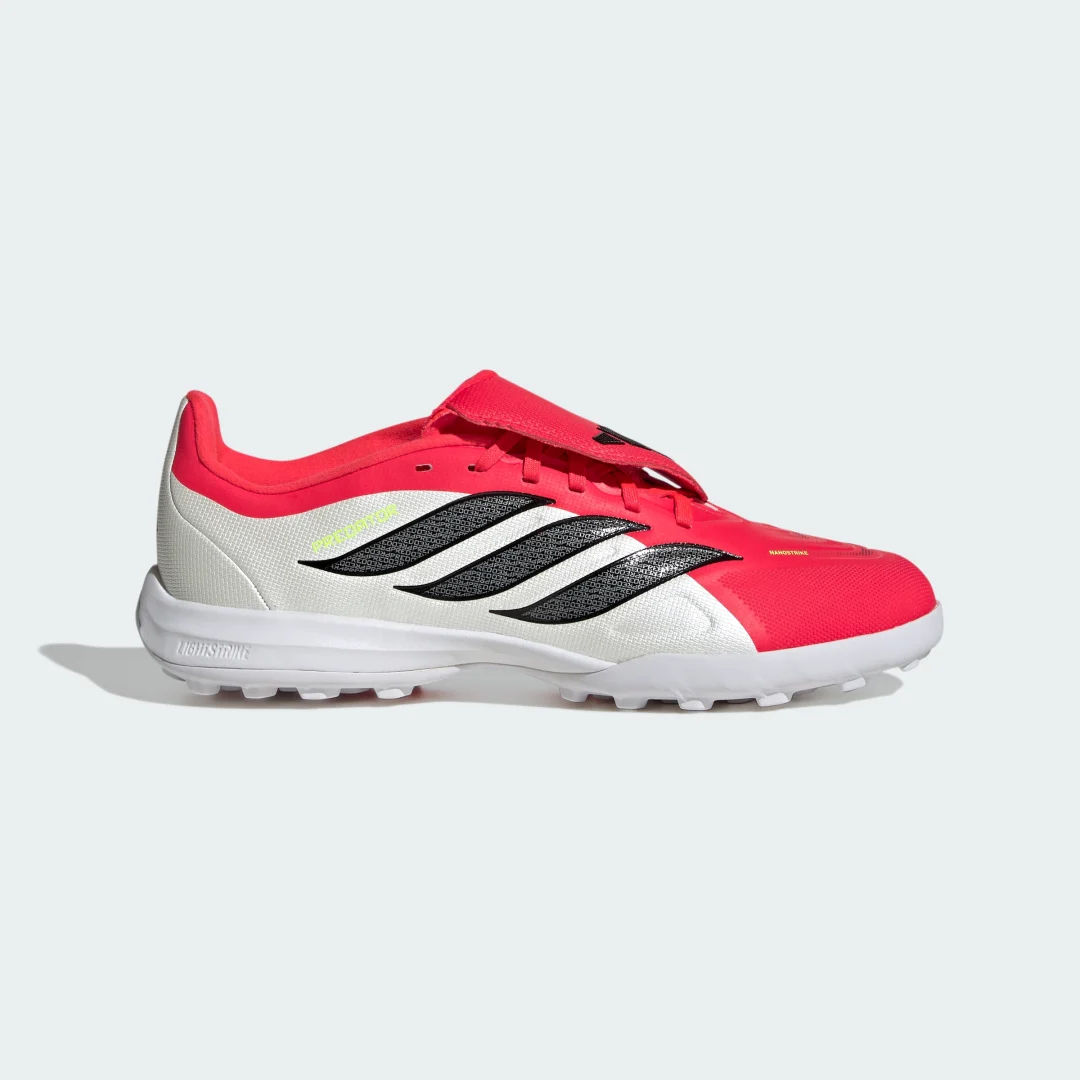 Detalle 2 de Zapatilla de fútbol Predator League de Adidas (lengüeta plegable) – moqueta, Rojo