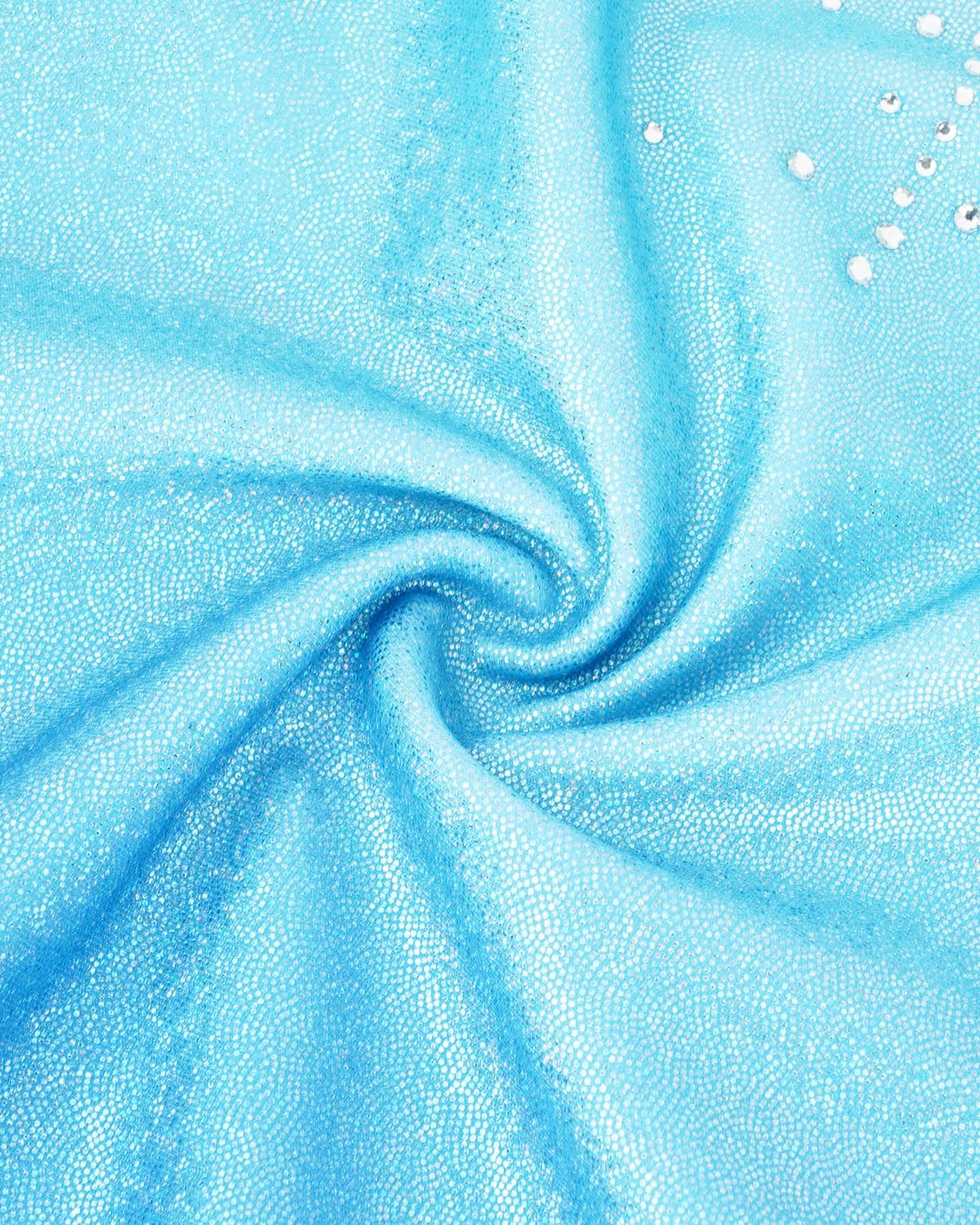 Thumbnail 3 de Gogokids Girls Three-Piece Gymnastics Leotards Set (Long Sleeve, Shorts & Hairband) with Gradient Sequin Design