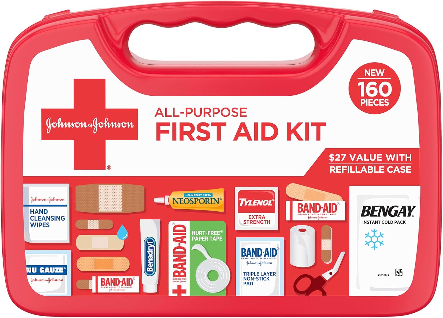 Detalle de BAND-AID Brand All-Purpose Portable Compact First Aid Kit, 160 Piece