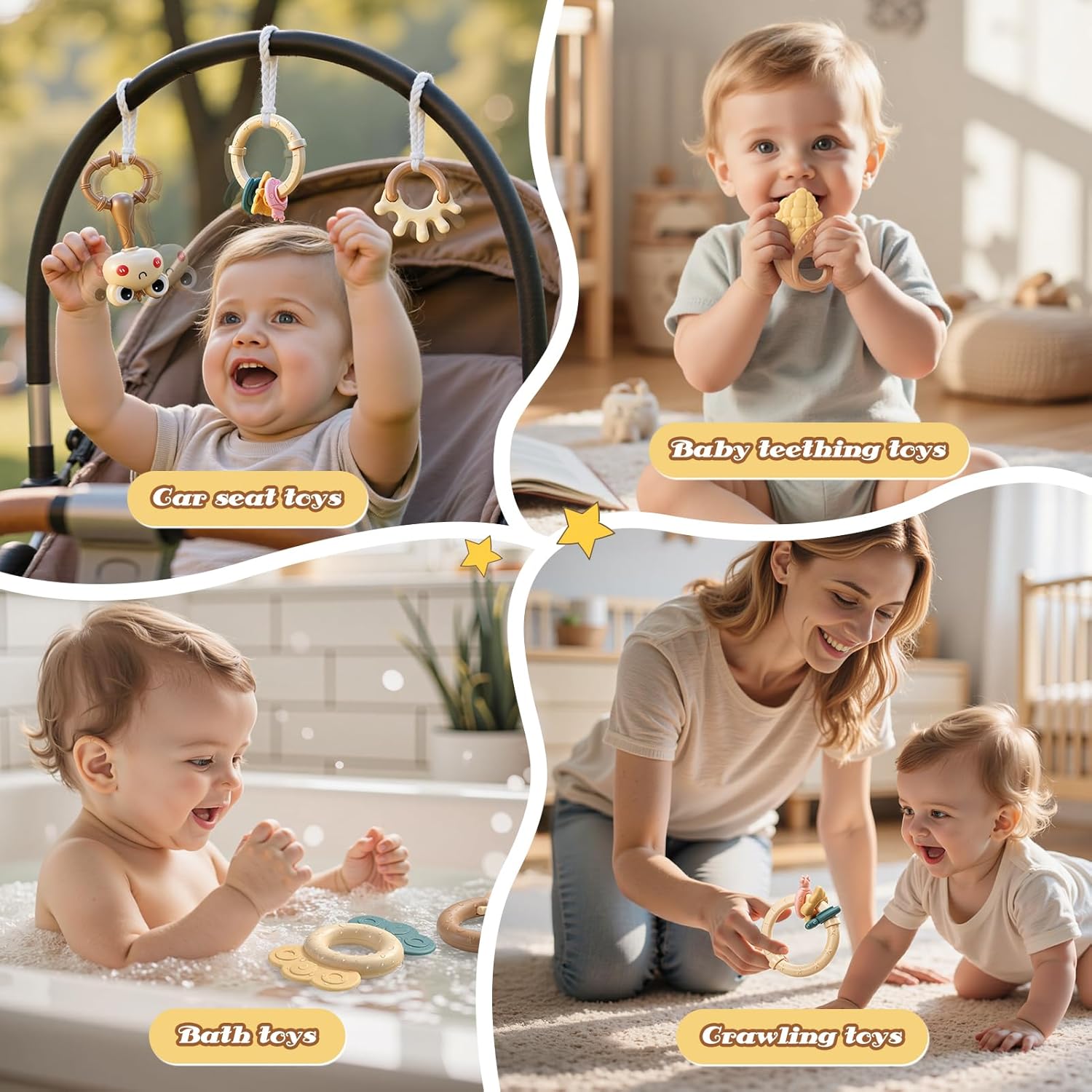 Thumbnail 5 de Wootoyz 10‑Piece Baby Toys with Storage Box for 0–12 Months – Rattle Toys Set