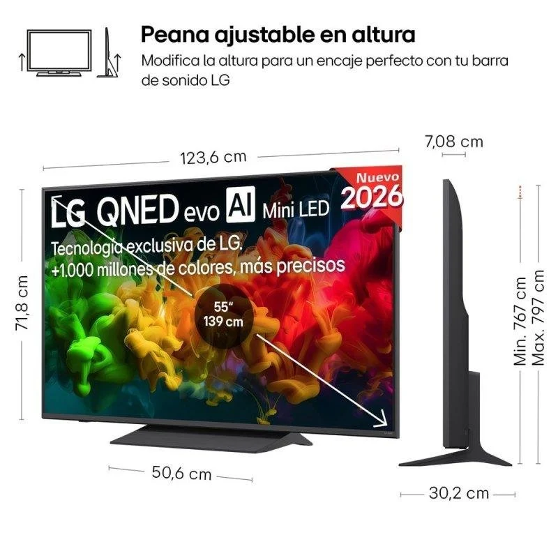 Thumbnail 3 de LG QNED81B6A 55QNEED evo AI 55" 4K: cine en casa con MiniLED y WebOS
