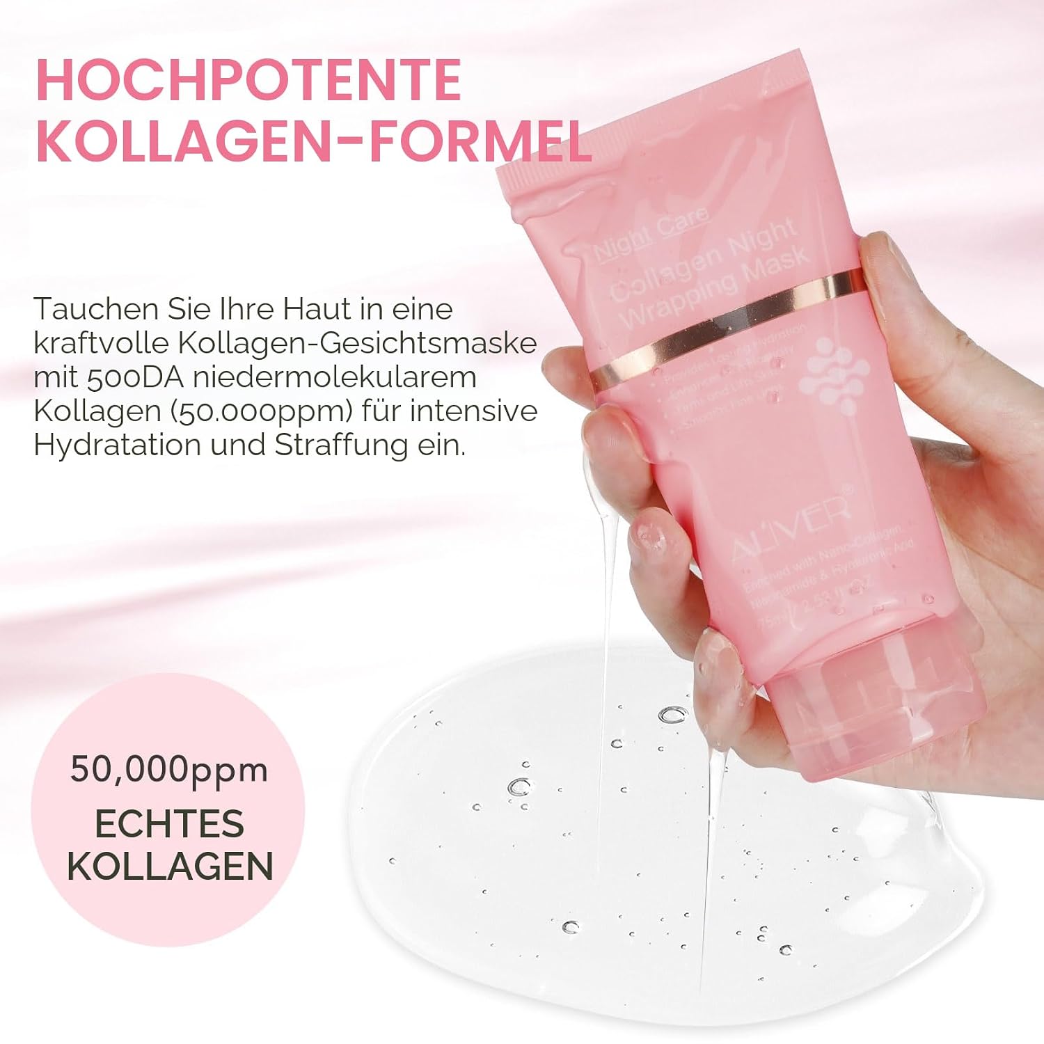 Thumbnail 2 de Collagen Night Wrapping Mask – Kollagen Jelly Masken im 2er Pack mit Jelly-Bürste, nächtliche Peel-Off Pflege