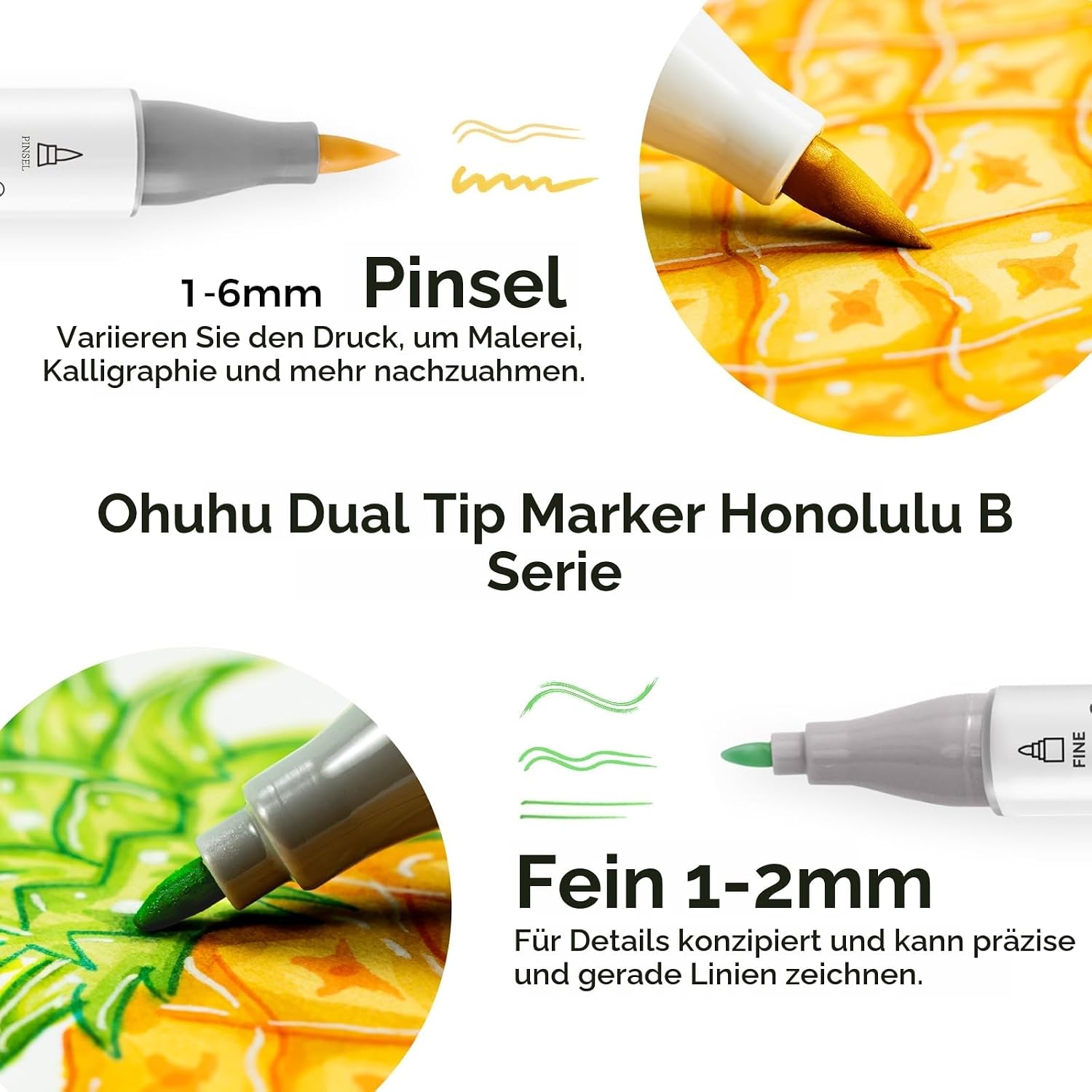 Thumbnail 1 de Ohuhu Alkoholmarker Honolulu B 72 Farben