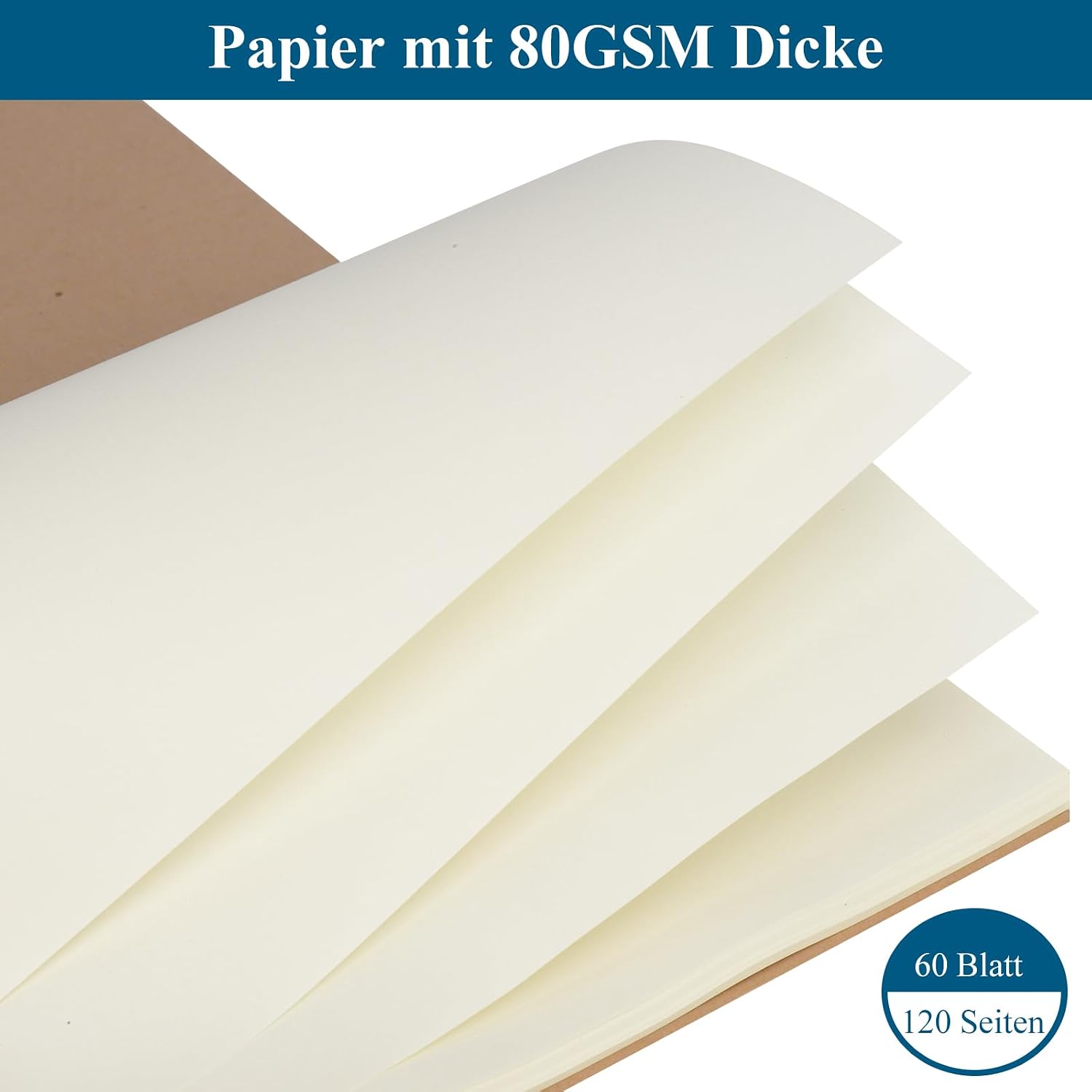 Thumbnail 4 de ZCZN Notizbuch A5 blanko – 6er Pack Spirale Block mit 60 Seiten, FSC-zertifiziert