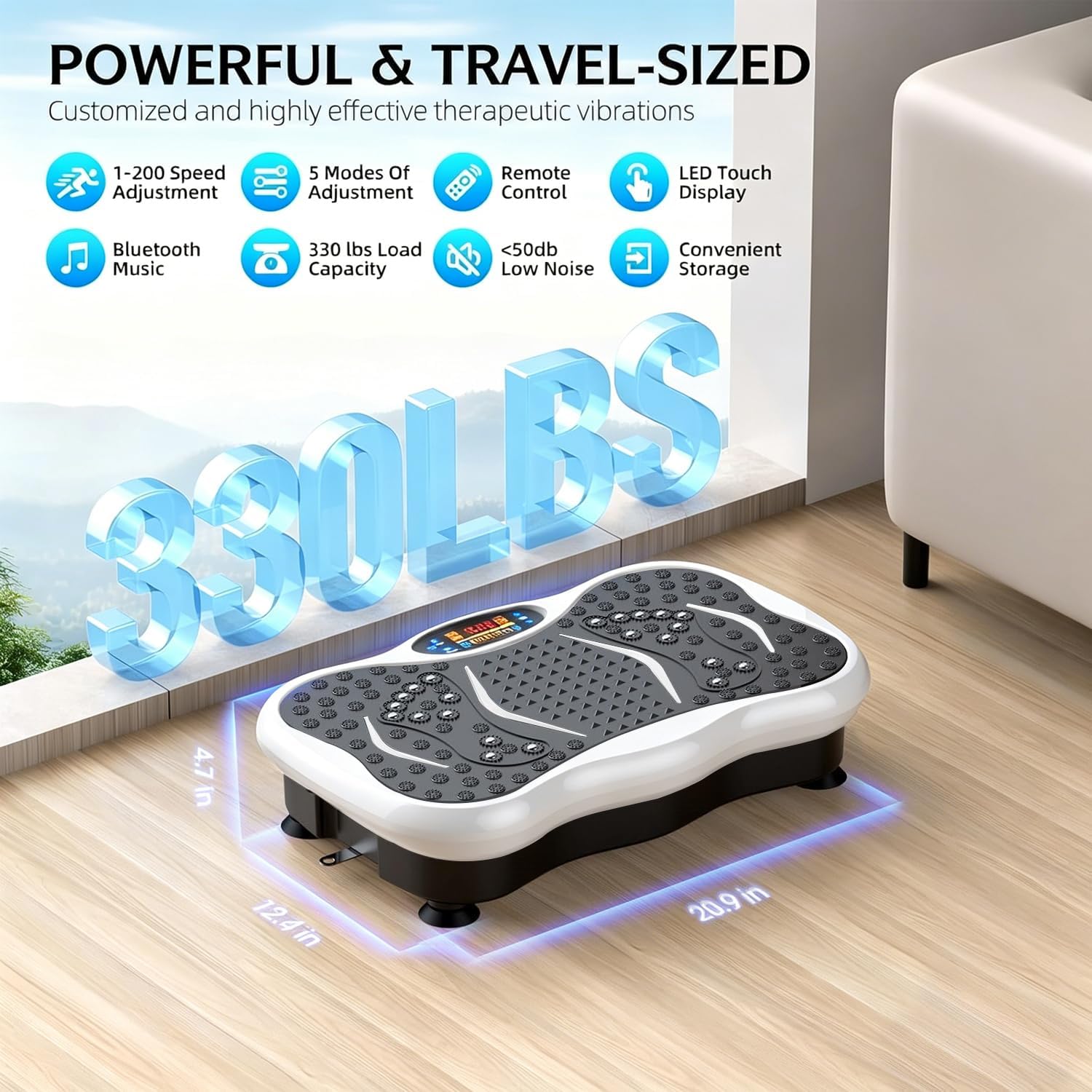 Detalle 2 de GMCXAX Vibration Plate Exercise Machine 330 lbs