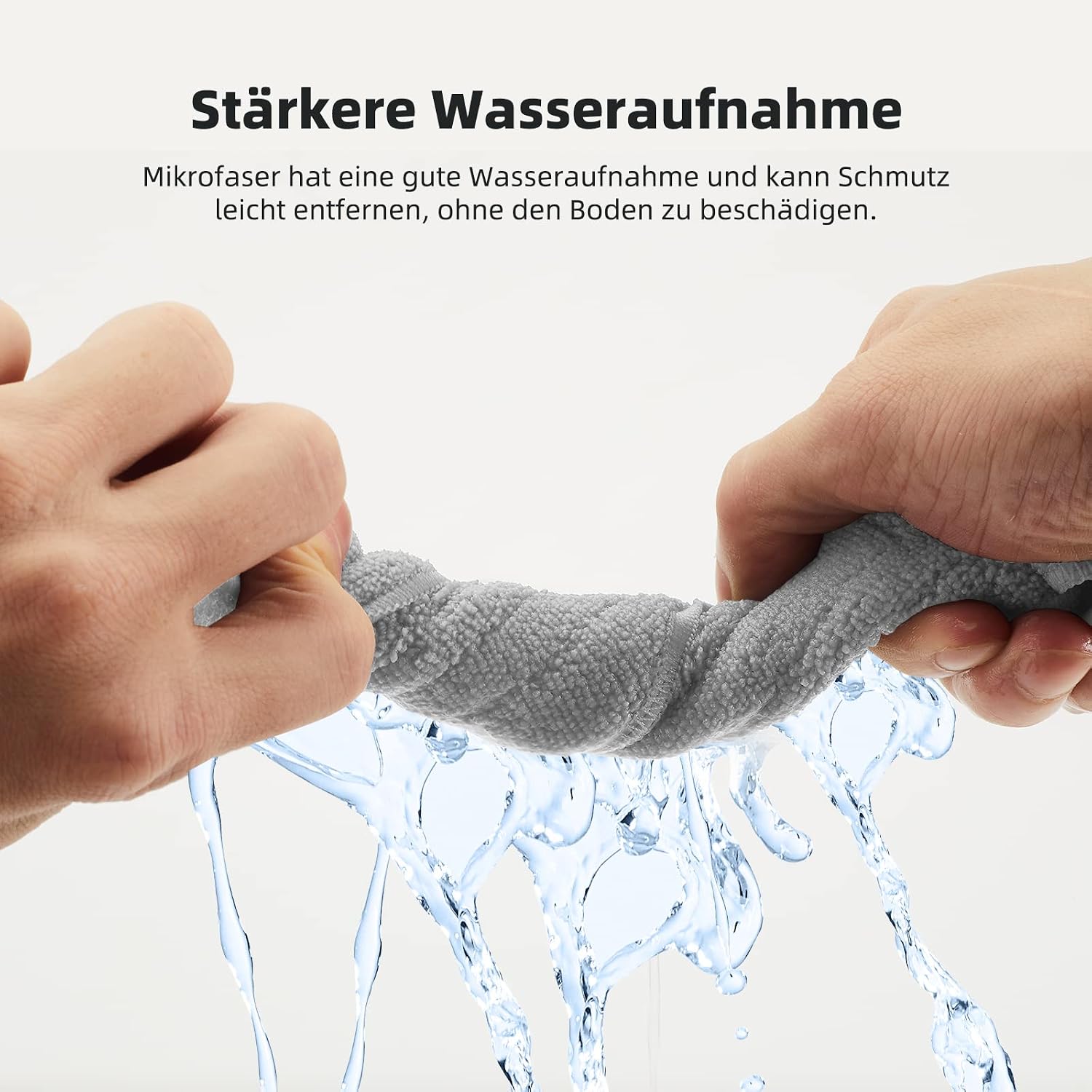 Thumbnail 6 de Alloytool mikrofibermoppdukar för Roborock S8/S7, 8 st, ljusgrå