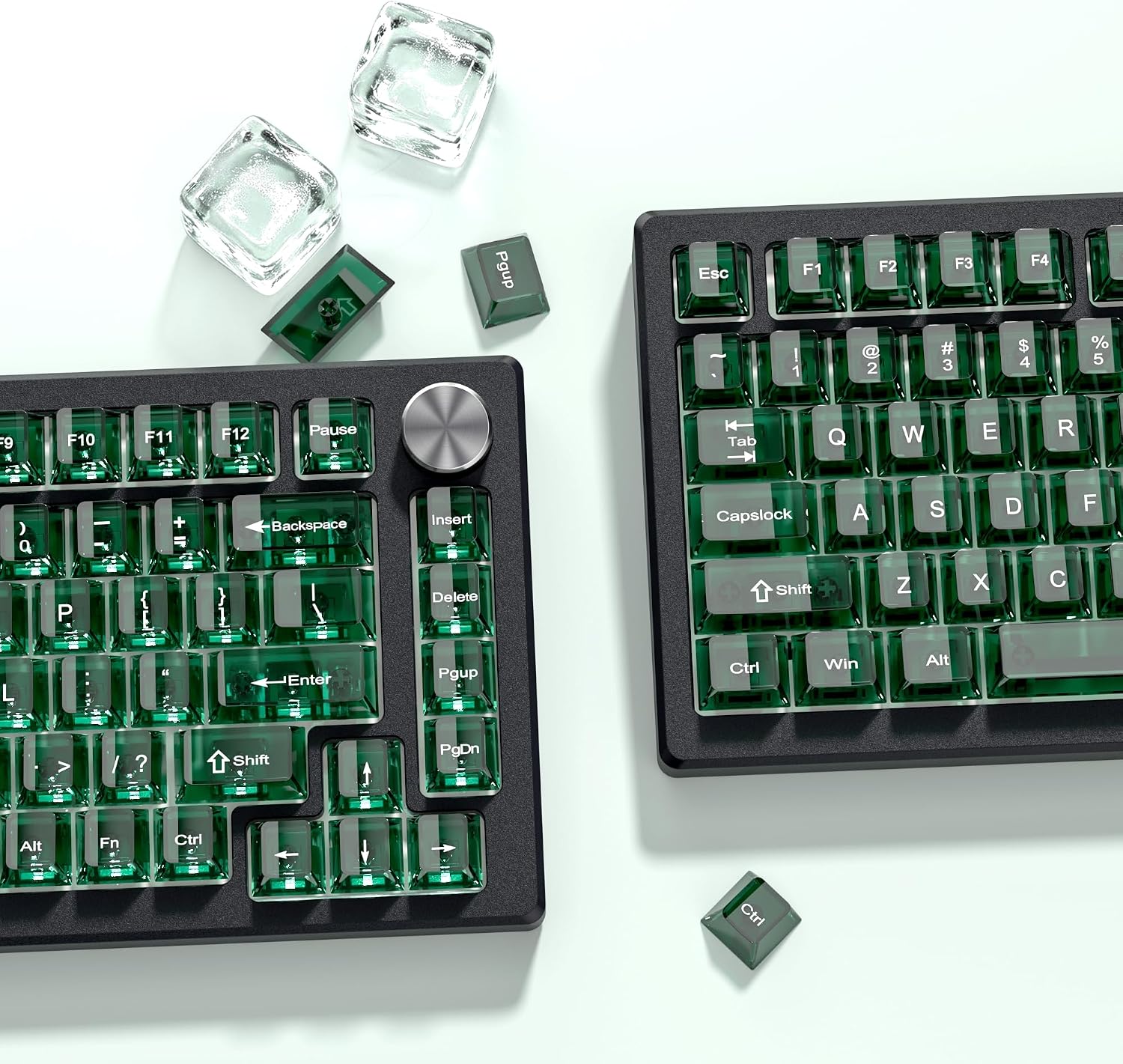 Detalle de dagaladoo 115-Key Transparent Green Keycaps, Cherry Profile for MX Switches