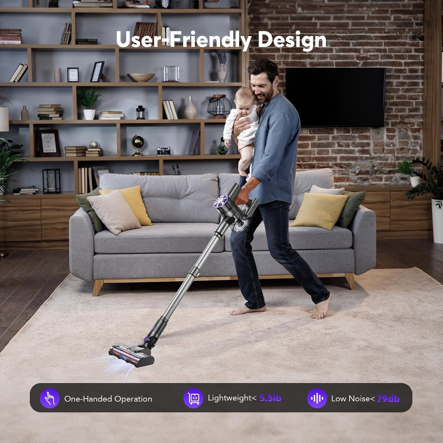 Thumbnail 1 de Cordless stick vacuum, Indigo Purple
