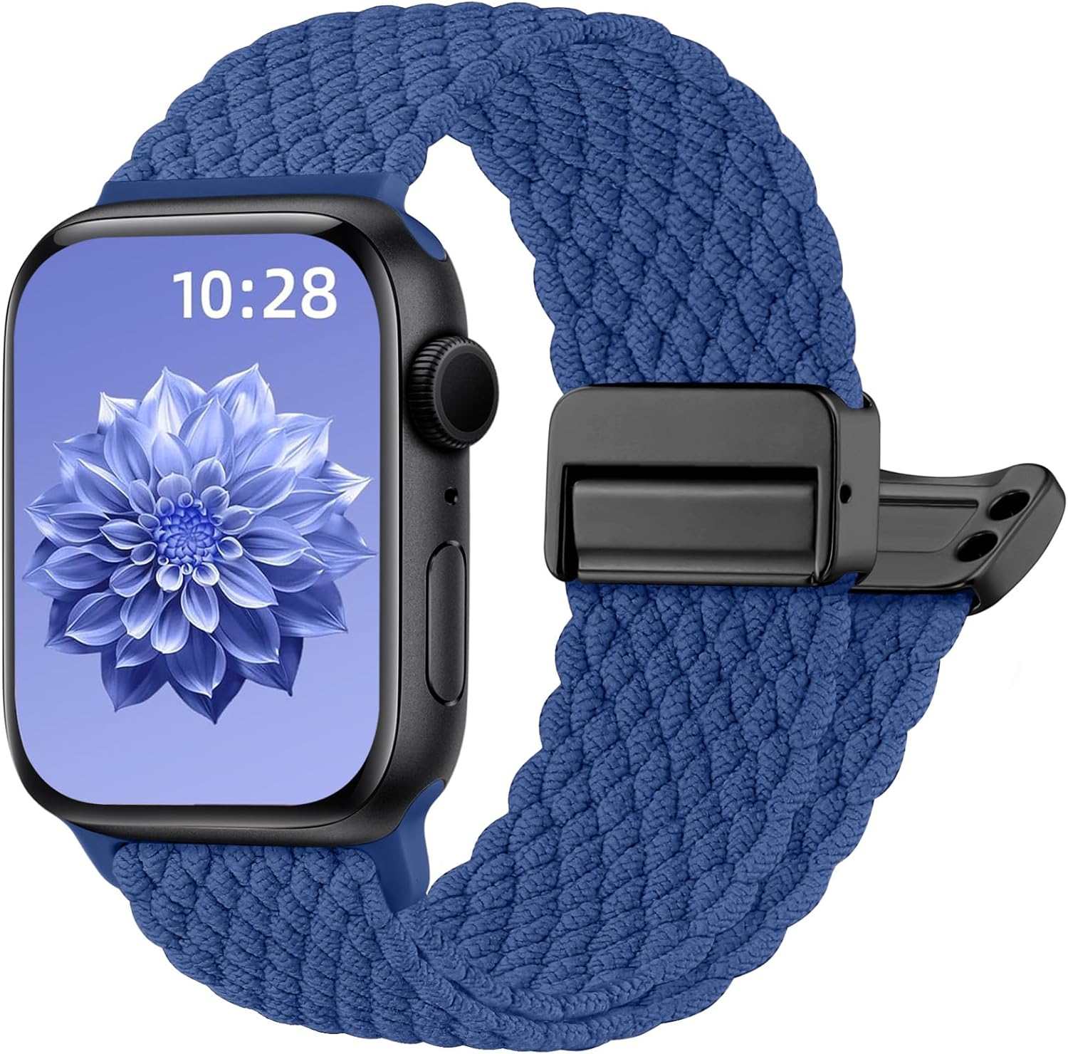 Detalle de Oielai braided nylon strap with adjustable magnetic clasp for Apple Watch (40mm/41mm/42mm/44mm/45mm/46mm/49mm)