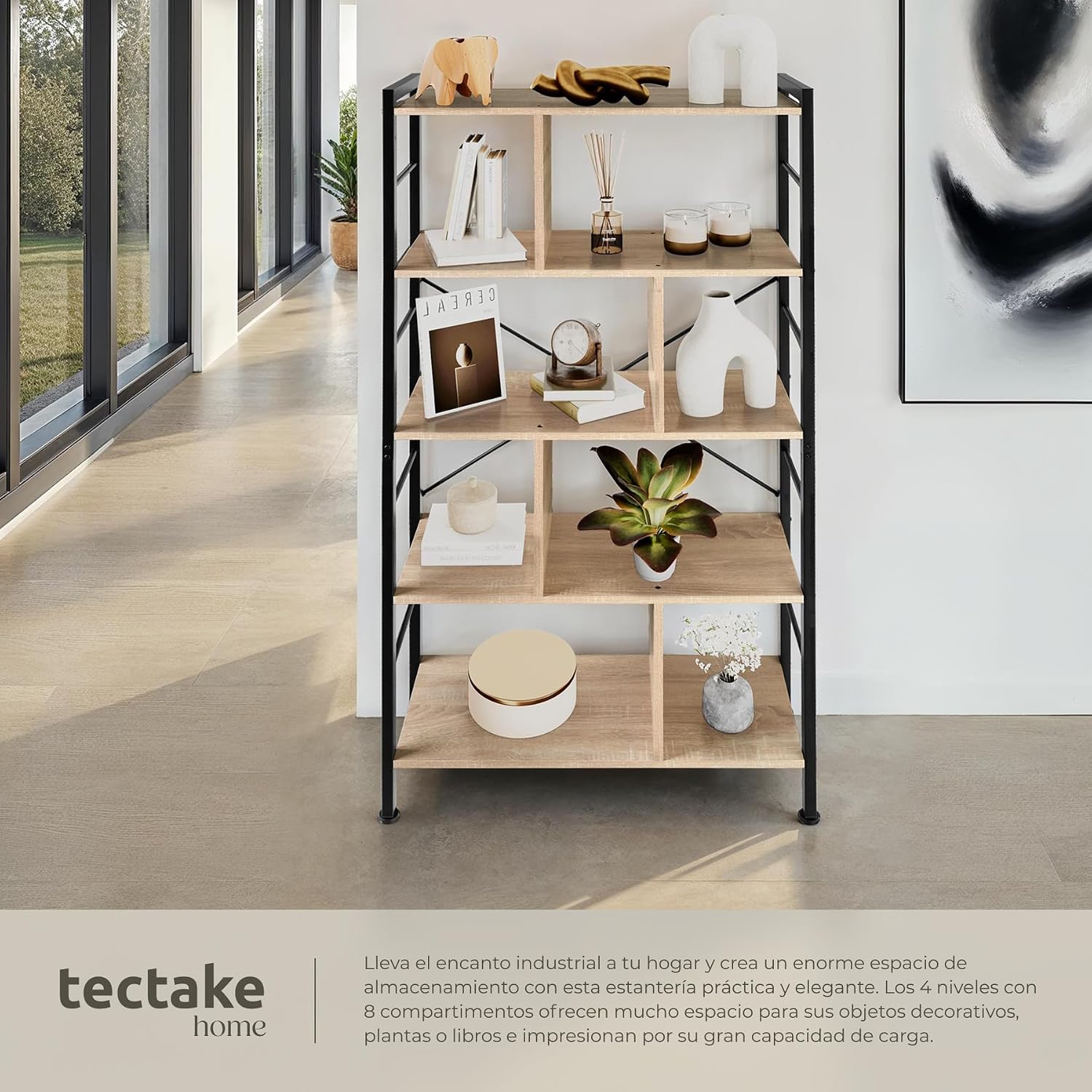 Detalle 2 de tectake® Estanteria Metalica 75,5x30x155 cm
