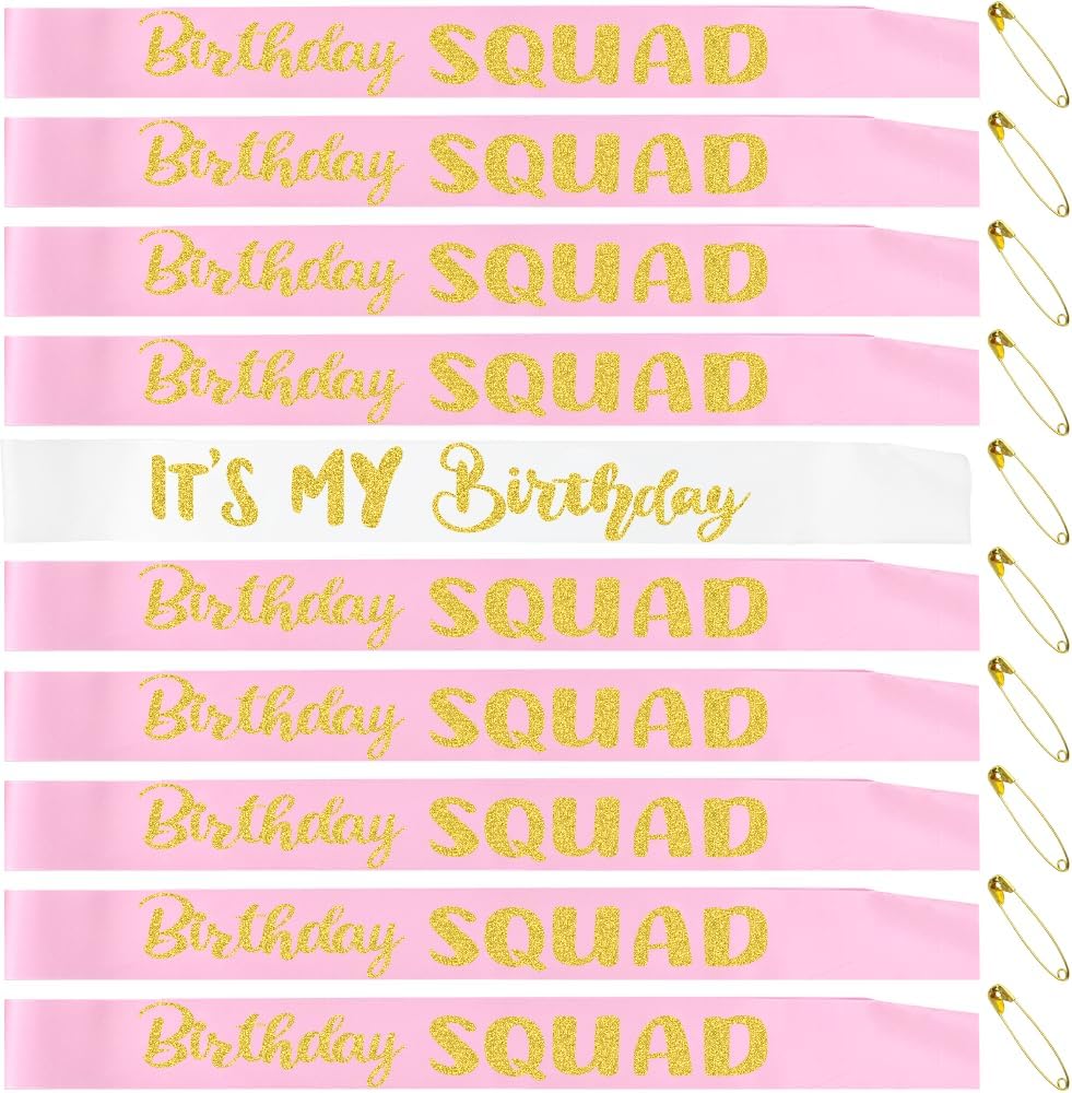 Detalle 1 de Conggluuo Satin Birthday Sash Set
