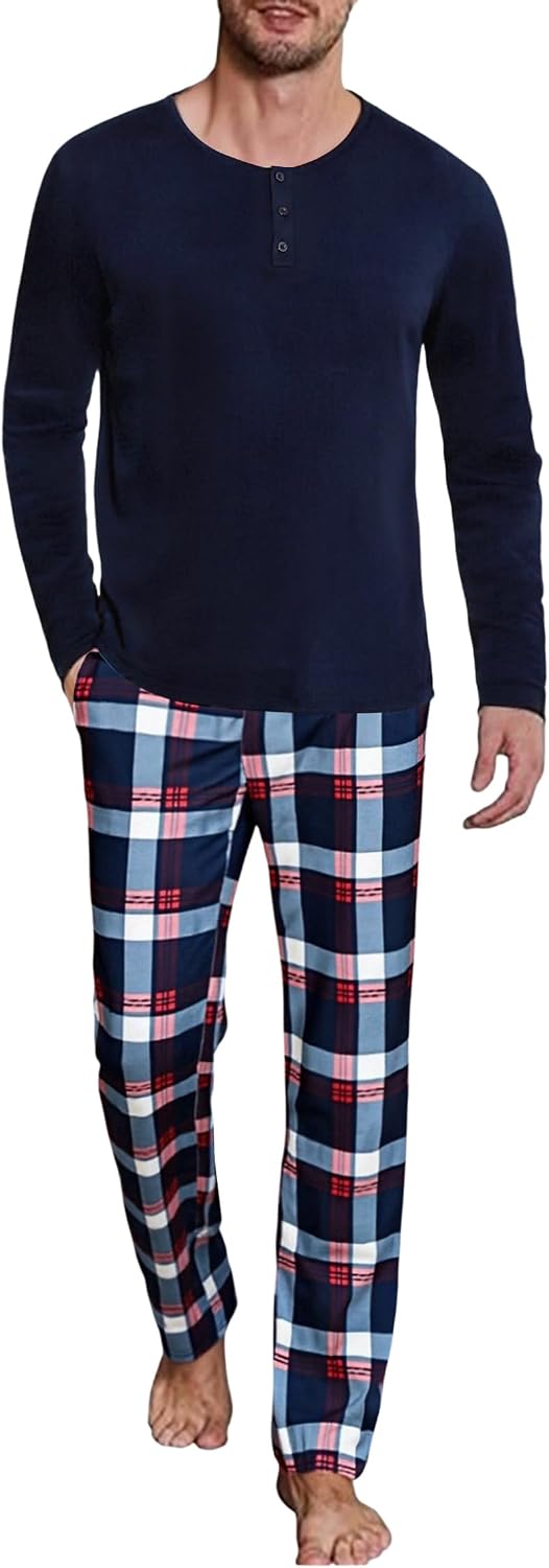 Detalle de Uniexcosm Pigiama Uomo Lungo Cotone 95%