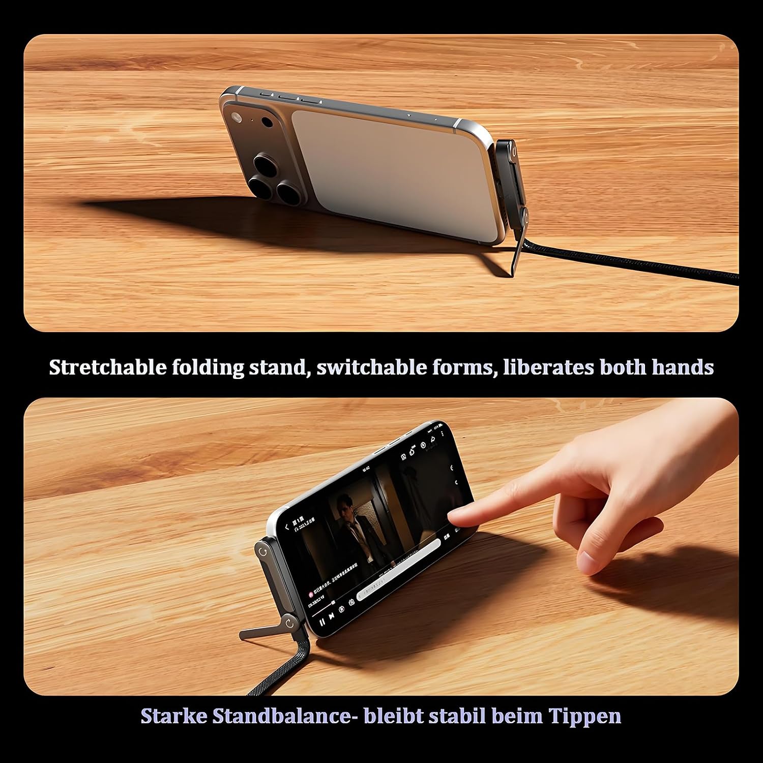 Thumbnail 6 de CBDYWVR 2-in-1-Ladekabel mit unsichtbarem Ständer, Typ-C-Kabel bis 240 W, 1,5 m (2PCS)