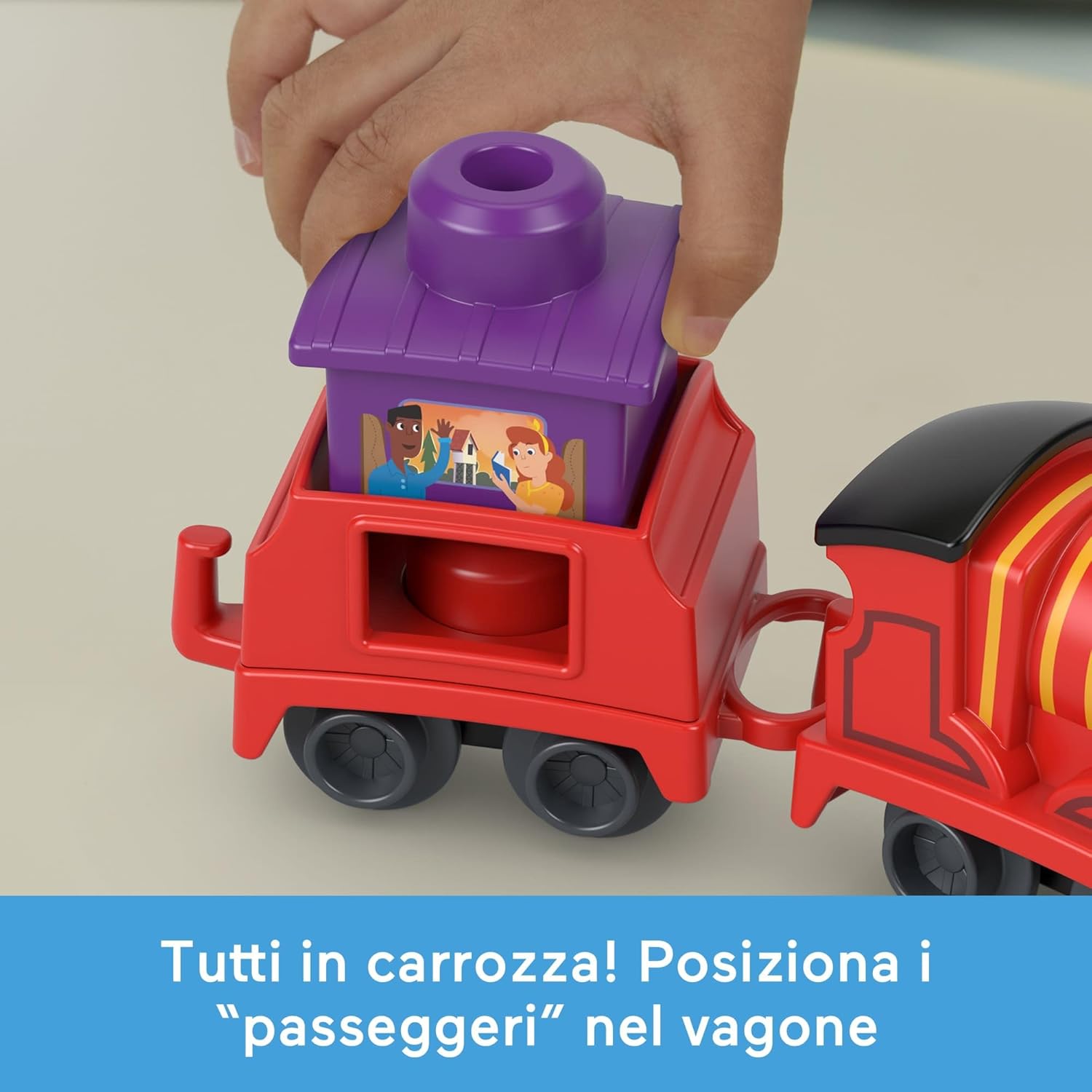 Detalle 2 de Thomas & Friends Il Trenino Thomas – La mia Prima Stazione di Knapford (playset con trenini e 3 carichi impilabili e oscillanti) HXW24