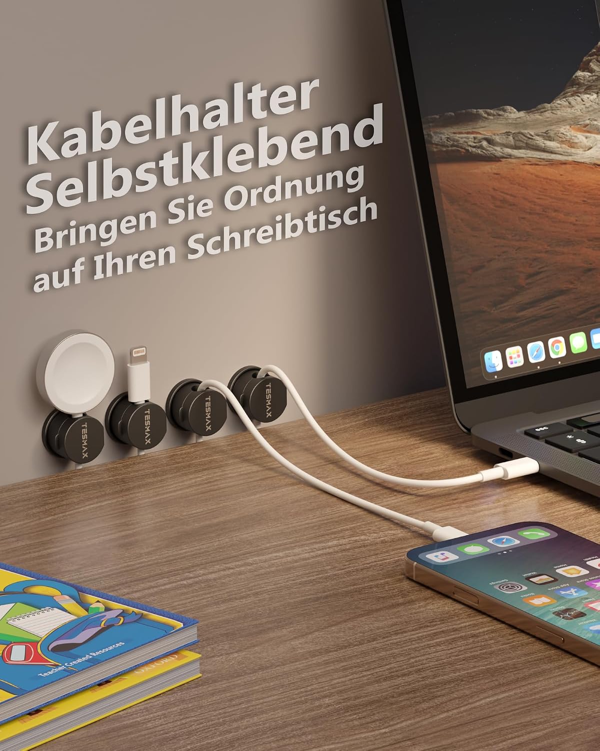 Thumbnail 4 de Tesmax Kabelclips 6 Stück für Kabelmanagement