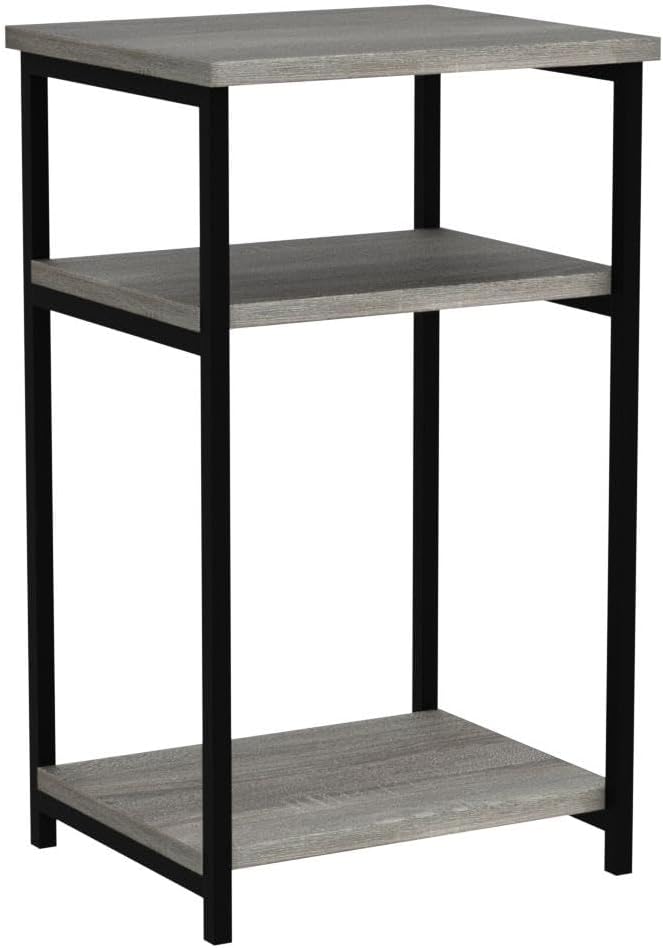 Thumbnail 4 de Furinno Solo Tavolo terminale con Struttura in Metallo e Ripiani in Legno Ingegnerizzato – Quercia Francese (Confezione da 2)