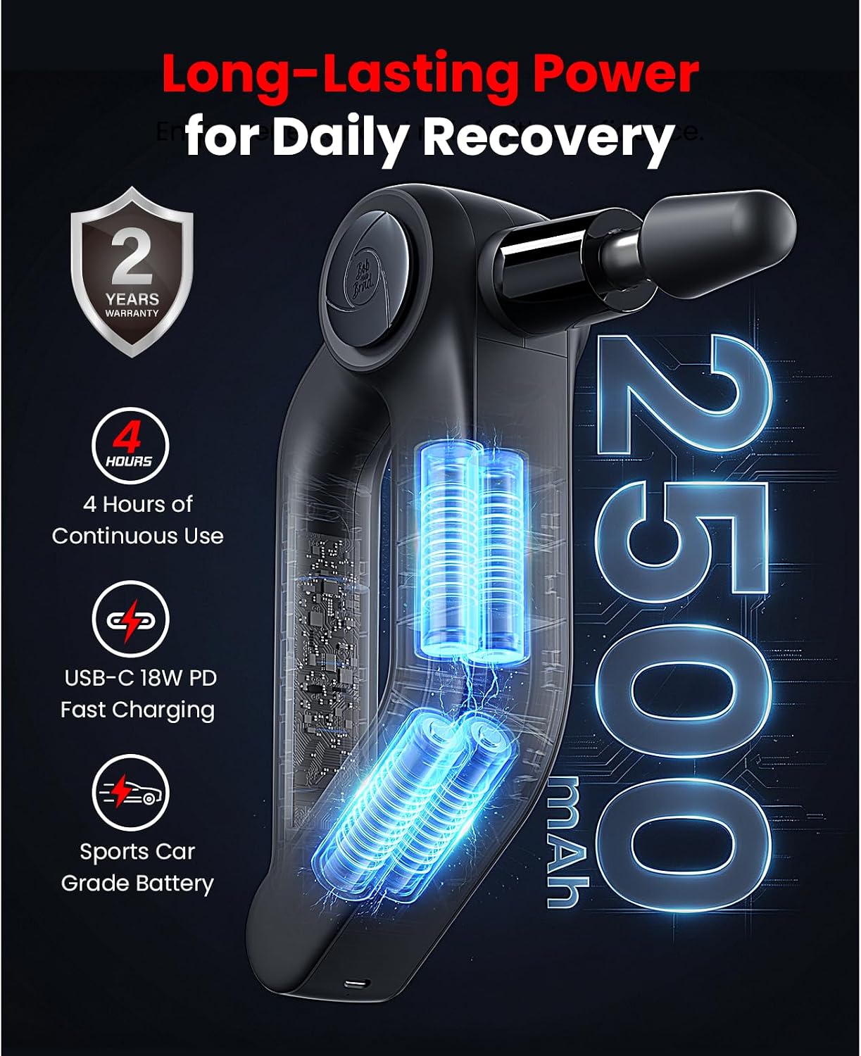 Thumbnail 6 de Bob and Brad D5 Pro Massage Gun with 13mm Amplitude