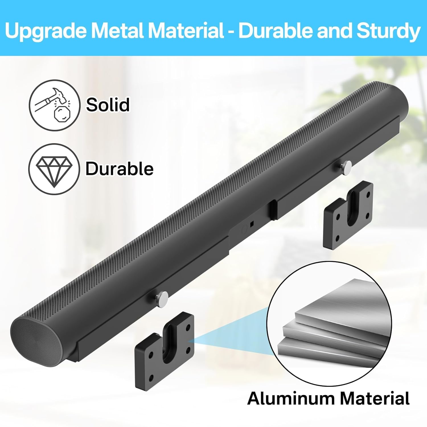 Thumbnail 3 de Dinghosen Floating Wall Mount for Sonos Arc (Black) – Elegant, Space-Saving Soundbar Bracket