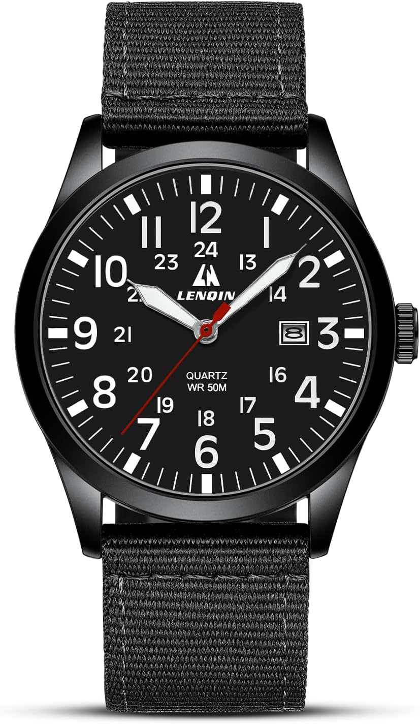 Detalle de LN LENQIN 42 mm Militär Herren Uhr