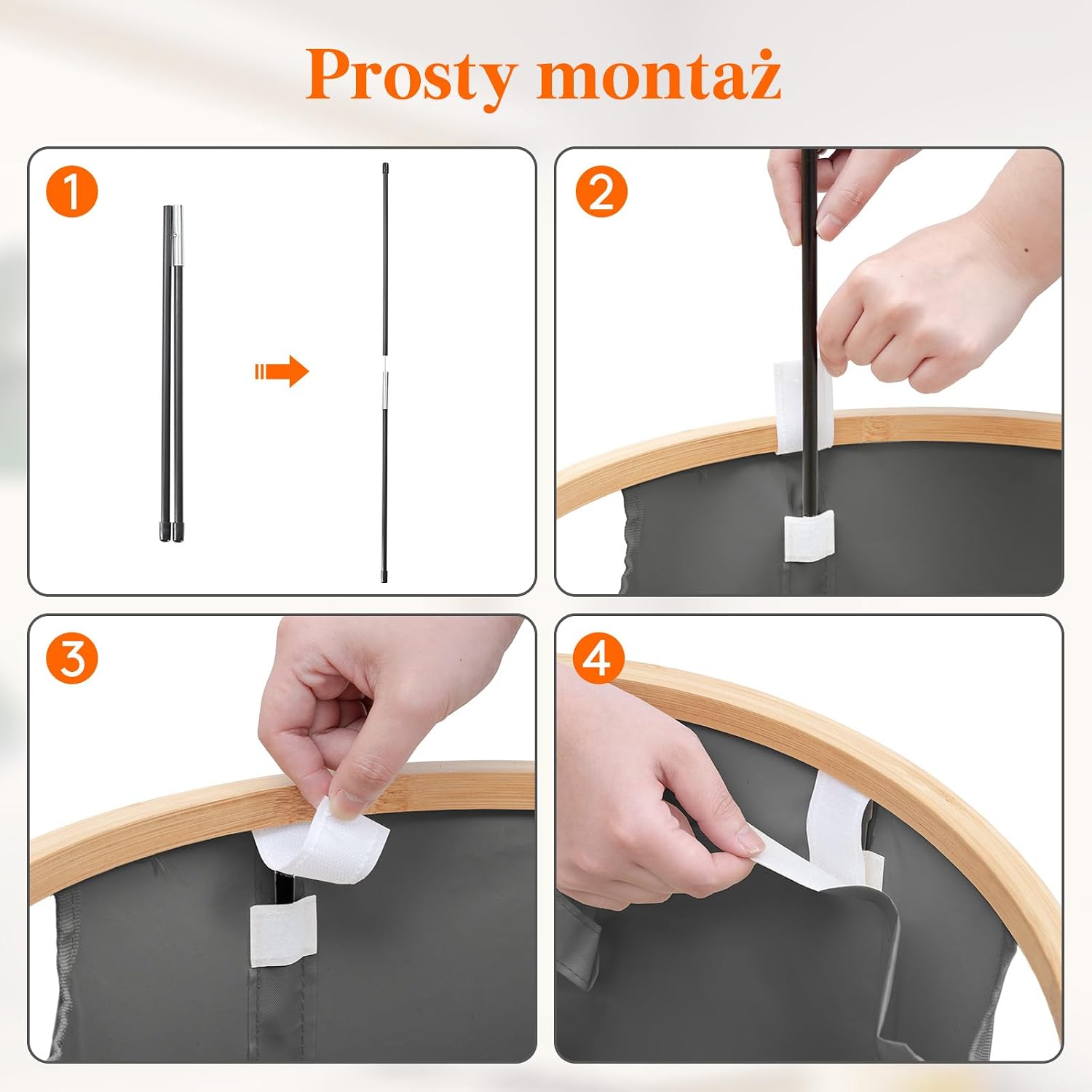 Detalle de Lifewit 24302 – 2 kosze na pranie 85 l z pokrywą i wyjmowanymi workami
