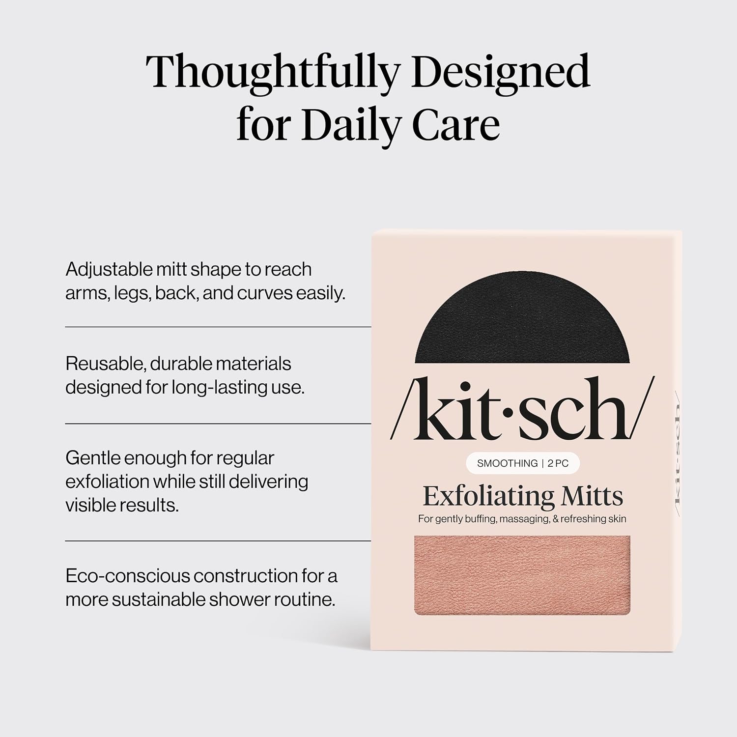 Detalle de Kitsch Exfoliating Gloves 2pc Korean mitt