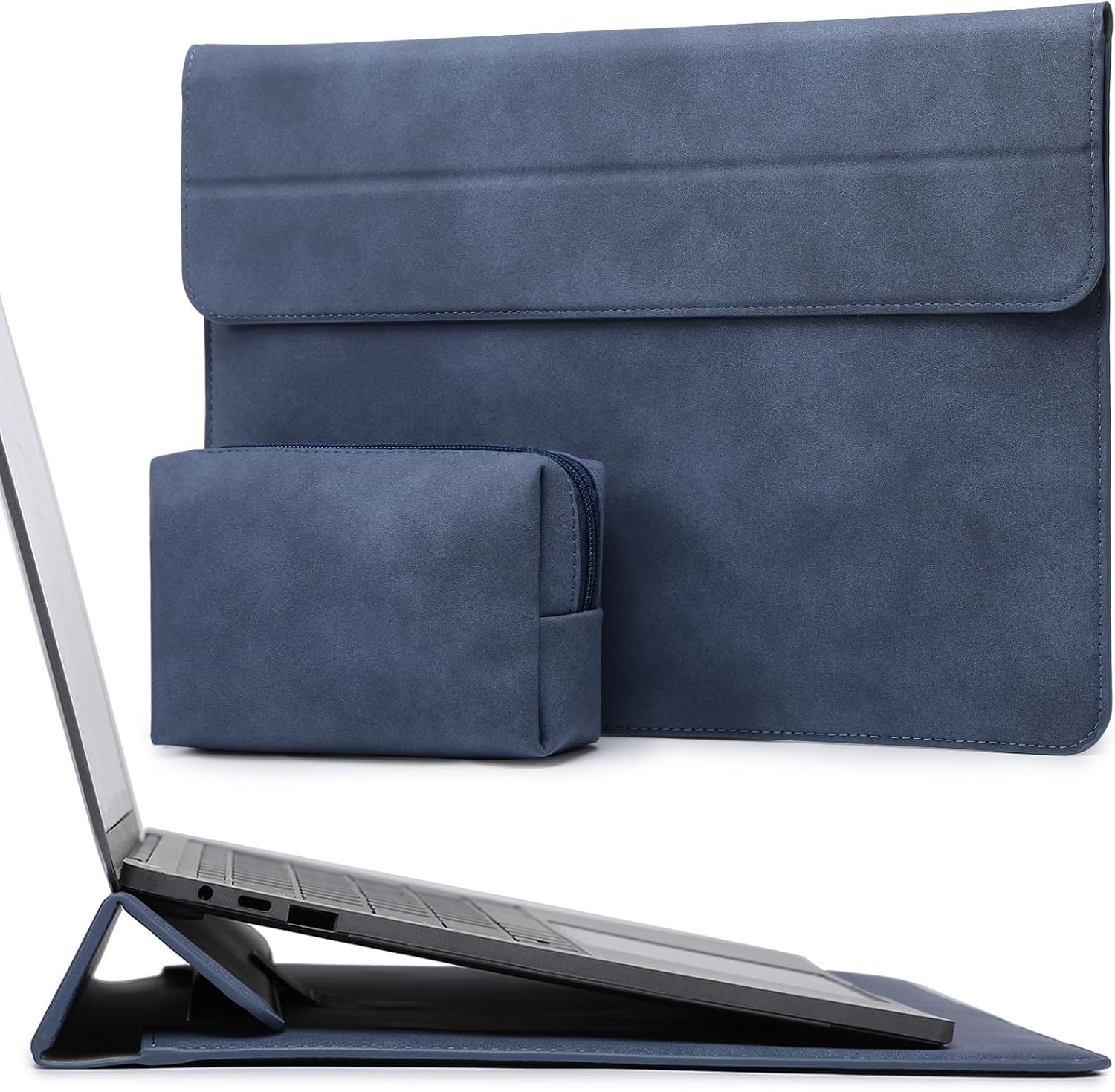 Detalle de HYZUO 13-inch laptop case sleeve with stand (navi blue) for MacBook Air/Pro, iPad & more