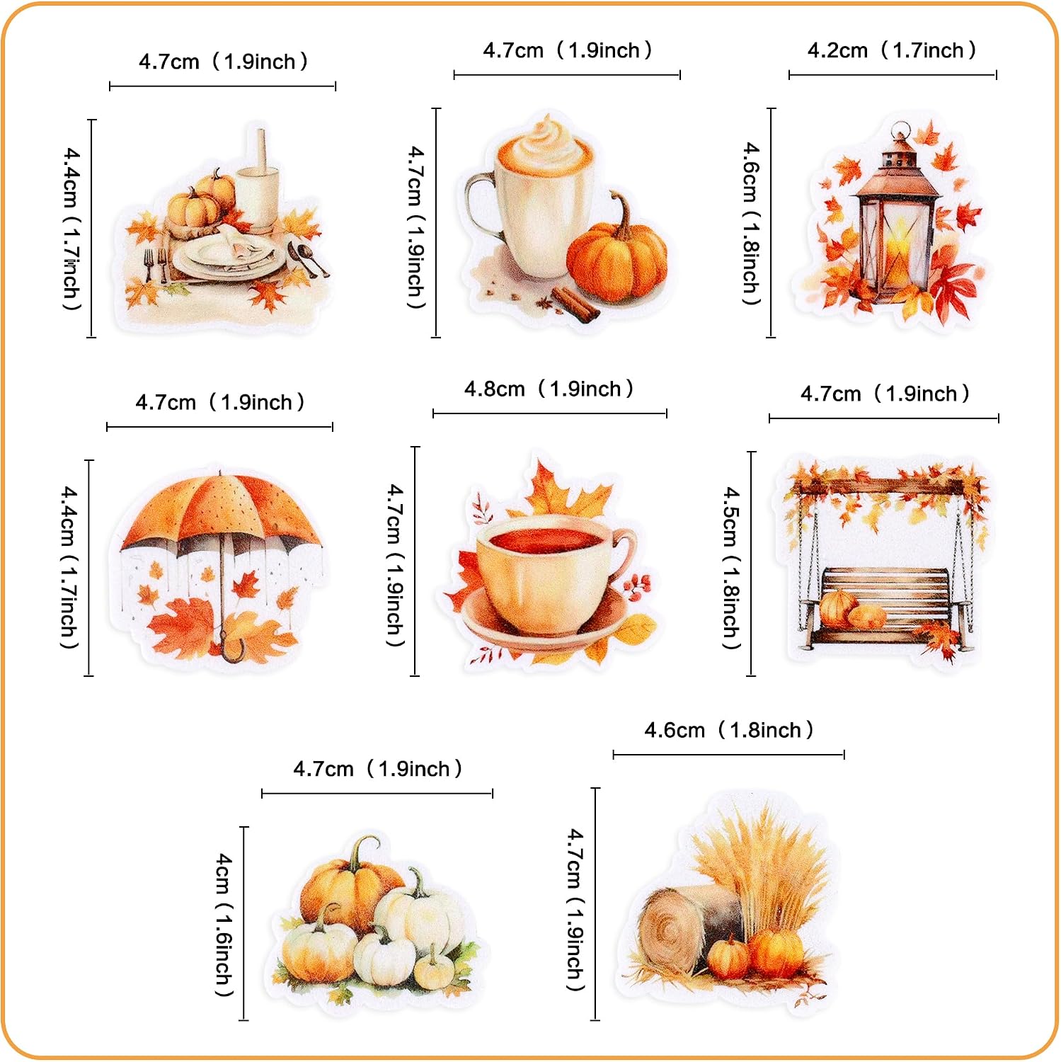 Thumbnail 5 de Keaziu Edible Hello Fall Cupcake Toppers, 40-Piece Rice Paper Set