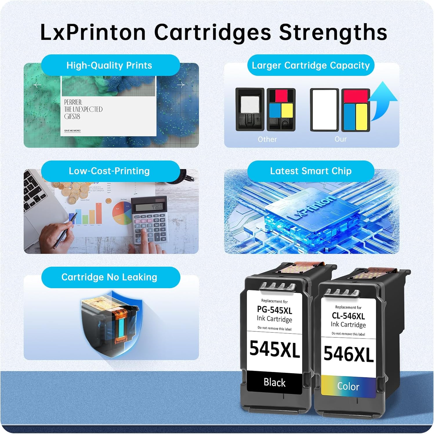 Thumbnail 4 de Canon PG-545 CL-546 XL compatible ink cartridges for Pixma printers 🖨
