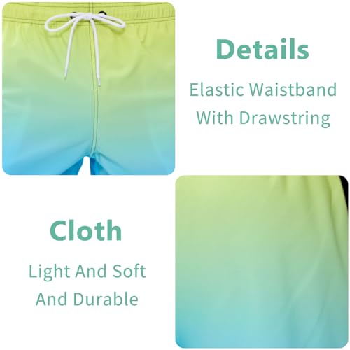 Detalle 2 de Vorvowry Bañador Hombre de Secado Rápido e Impermeable (Largo) – XL, Verde/Azul, con Bolsillos