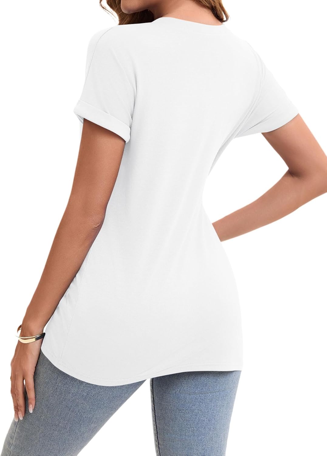 Thumbnail 3 de AirMood T-shirt d'été ample à manches courtes pour femme avec col en V