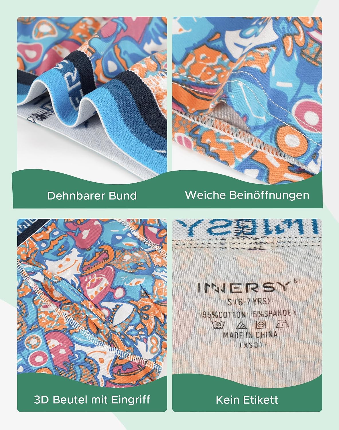 Thumbnail 3 de INNERSY Boxershorts Jungen 5er Pack